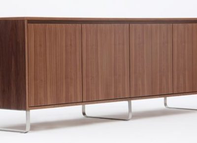 Walnut veneer sideboard