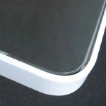 <p>Clear toughened glass<br />
Circular tables have<br />
a square polished edge</p>
