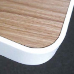 <p>Oak veneer<br />
Circular tables matching<br />
veneered square edge</p>
